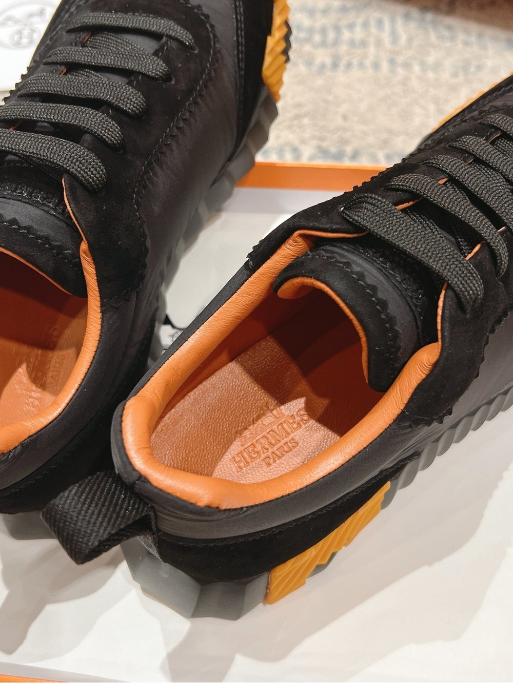Black and orange Hermes